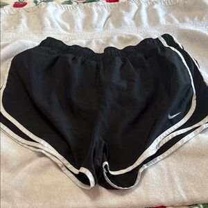 Nike Black Athletic Shorts with Curved Seams